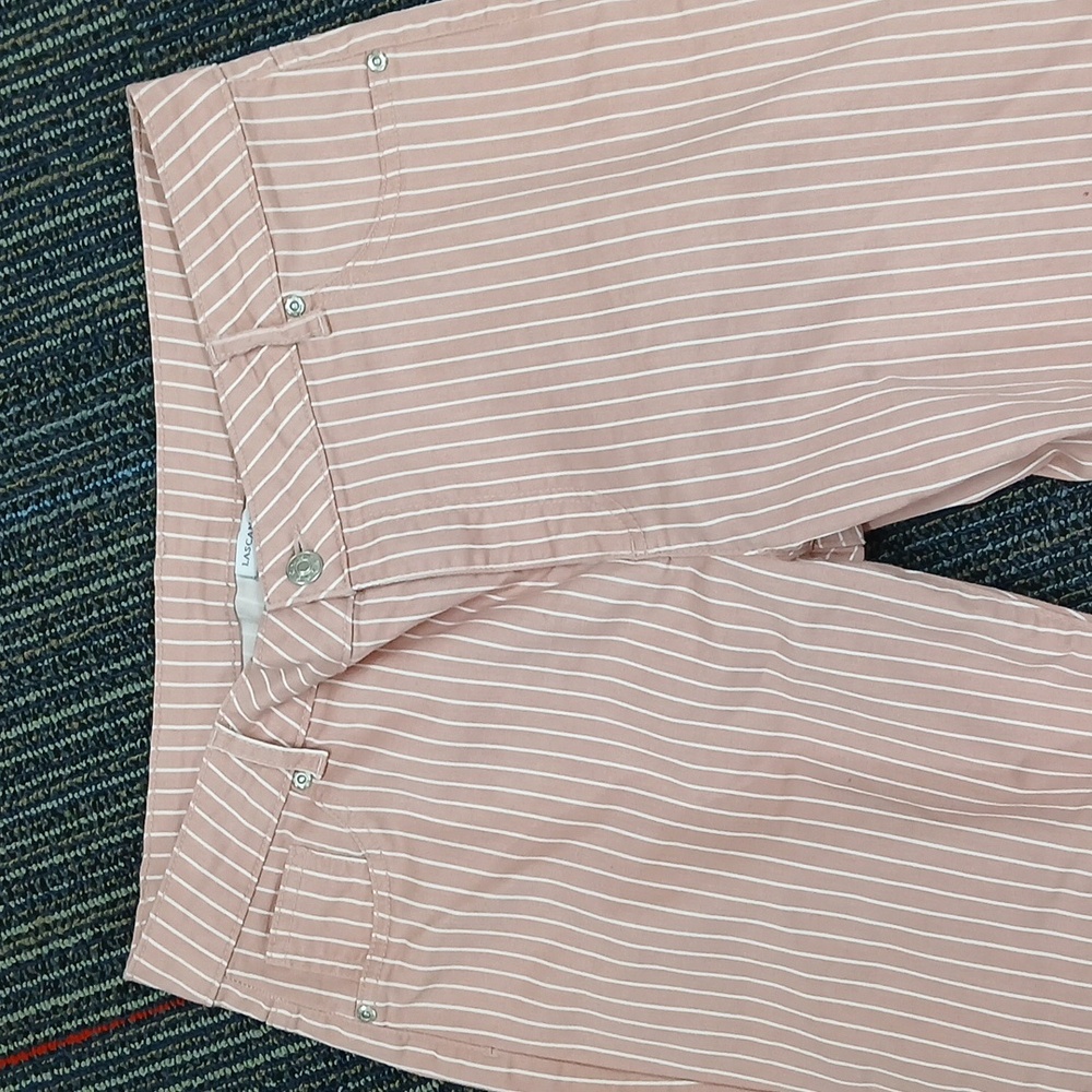 Lascana Rose & White Pinstripe Skinny Capris Pants Women’s Sz 14 NWOT - Picture 6 of 8